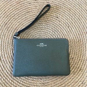 Coach corner zip wristlet